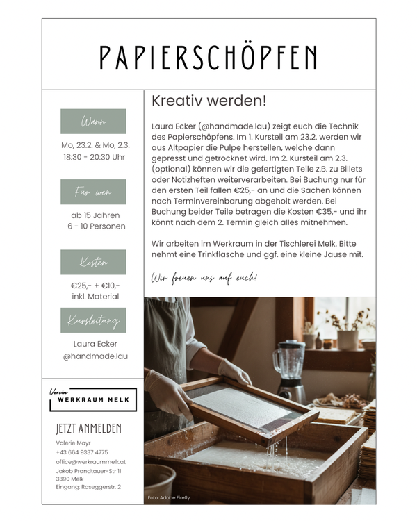 Papierschöpfen